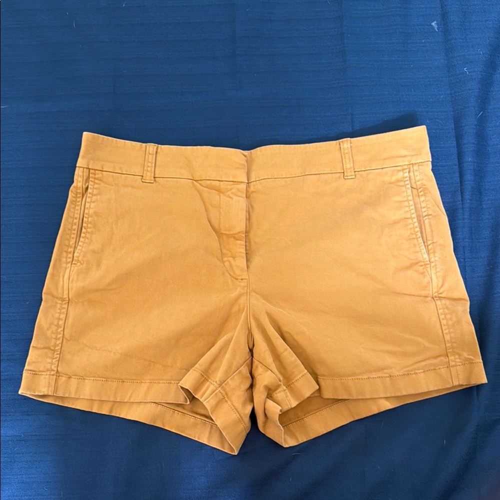 J. Crew Women's High Waist Mustard Shorts